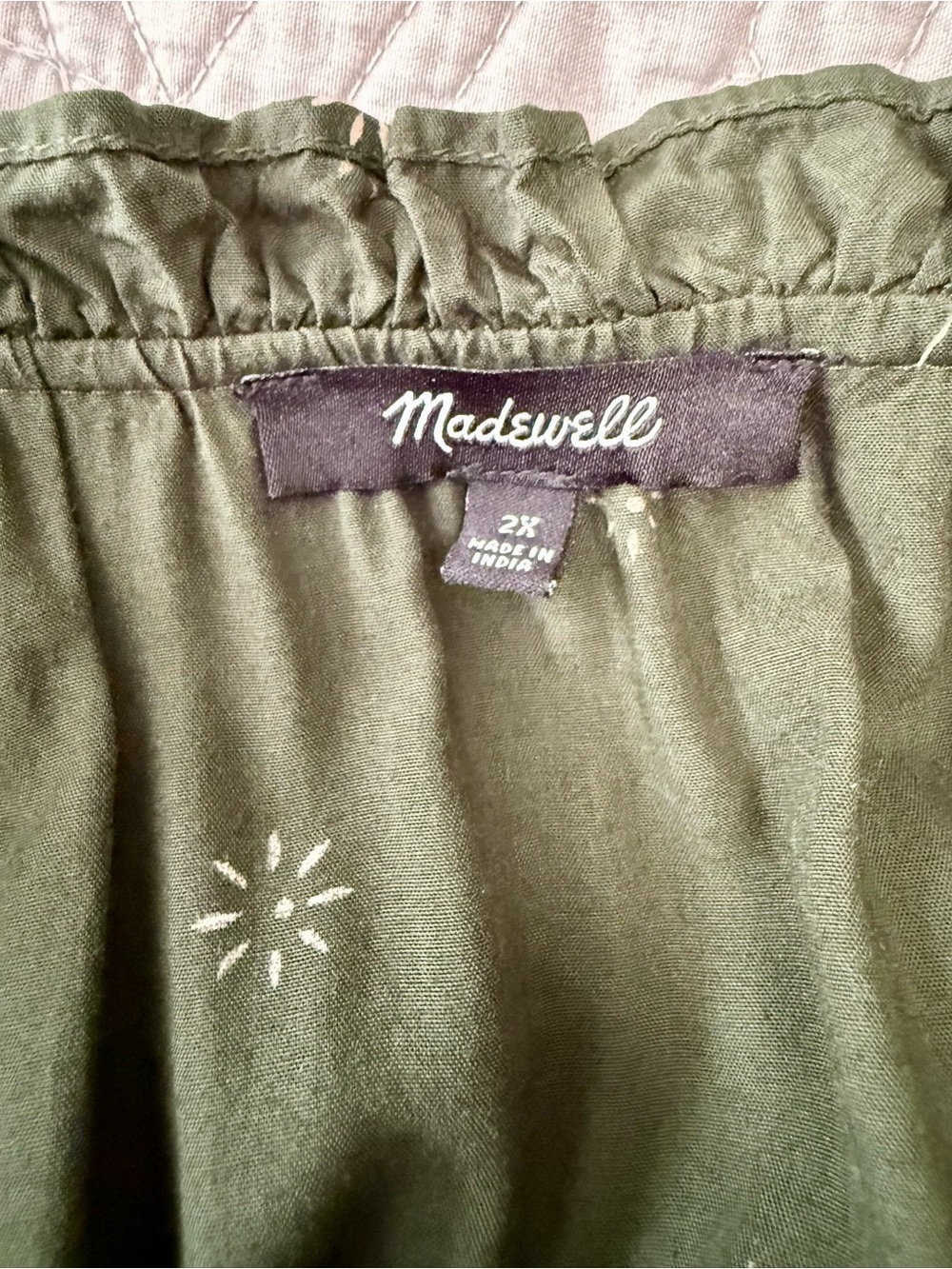 Madewell Tie-Neck Tiered Midi Dress in Stardot 2X - Picture 9 of 10